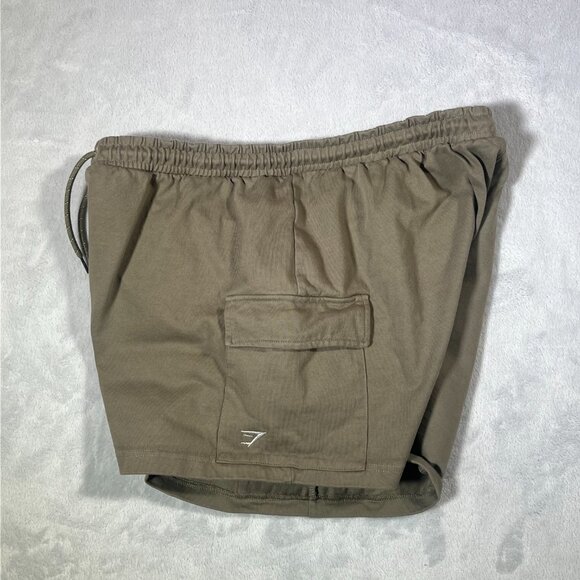 Gymshark Cargo Shorts Womens XL Olive Green Sweatshorts Gym Athletic Athleisure - Picture 7 of 11